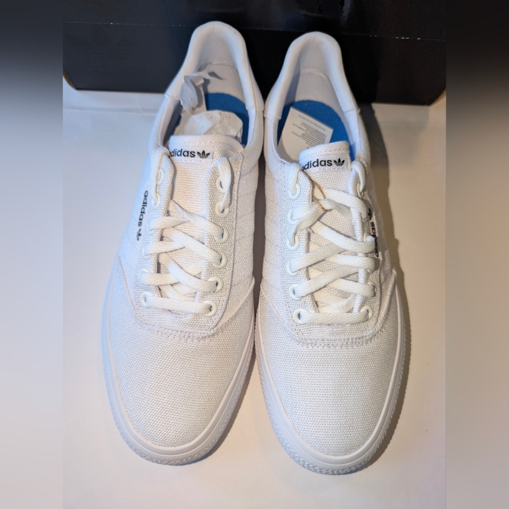 Adidas 3MC Vulc White Sneakers Women's Size 9, Mens Size 8